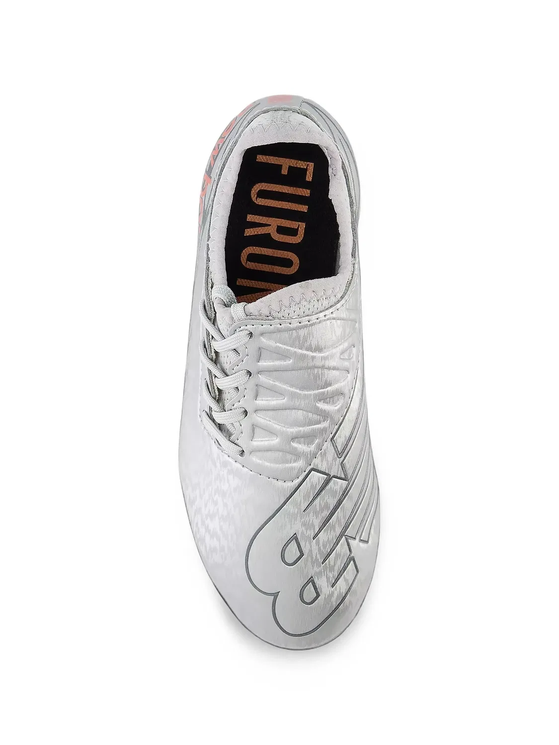 Футбольные бутсы Furon V7 Dispatch FG серебристые New Balance, серебристый — фото 2
