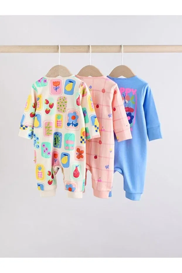 Детский комплект боди-комбинезонов с принтом Next Baby, Multicolor — фото 2