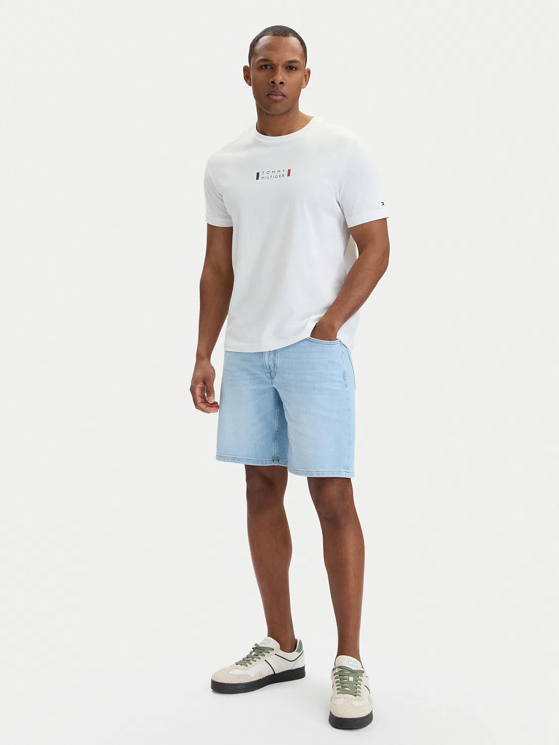 Мужские джинсовые шорты прямого кроя Denton Tommy Hilfiger, синий — фото 2