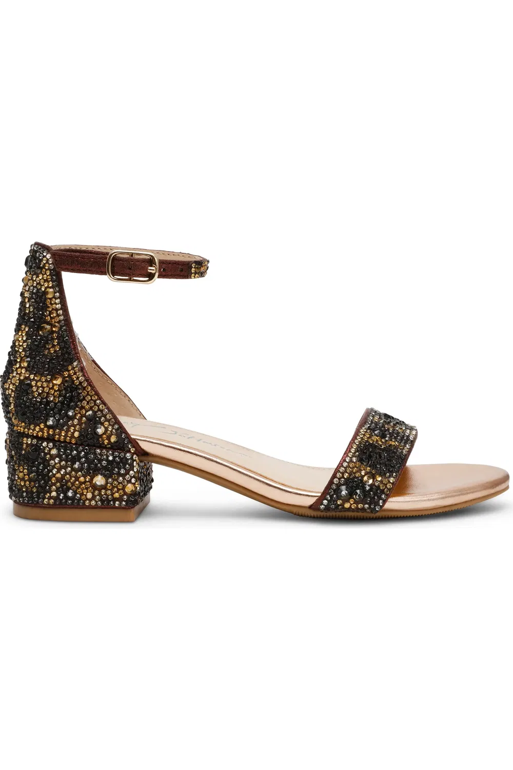 Детские сандалии на щиколотке со стразами Rhinestone Betsey Johnson, Leopard — фото 2