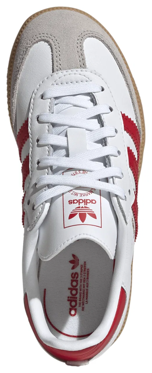 Кеды для мальчиков Samba Adidas, цвет White/Better Scarlet/Gum — фото 4