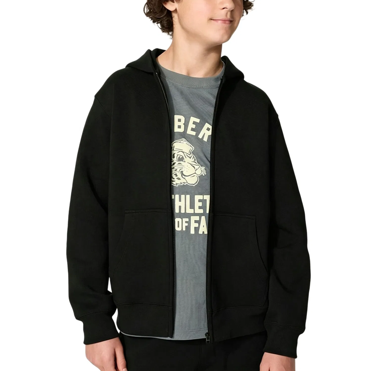 Детский свитшот с капюшоном UNIQLO, 09 Black