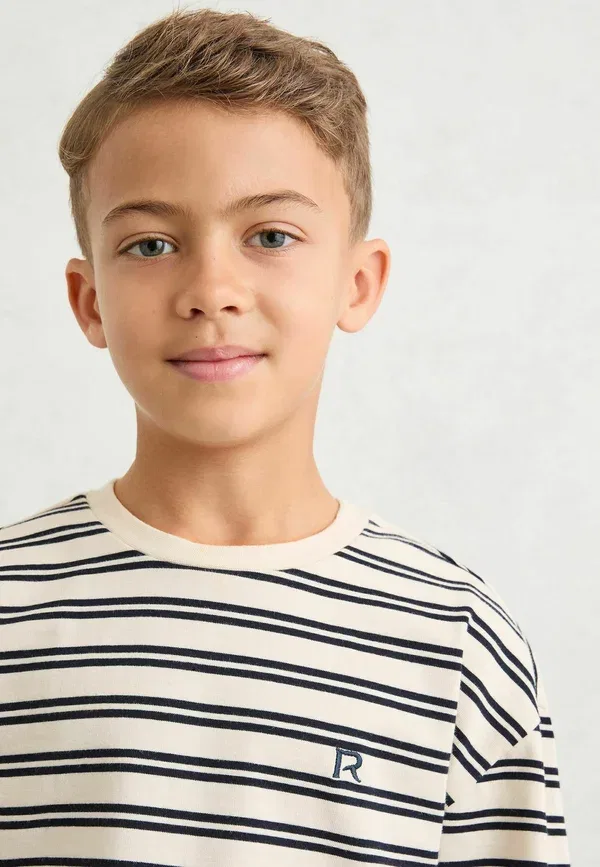 Футболка хлопковая Marley Reiss, Navy White, белый/темно-синий — фото 3