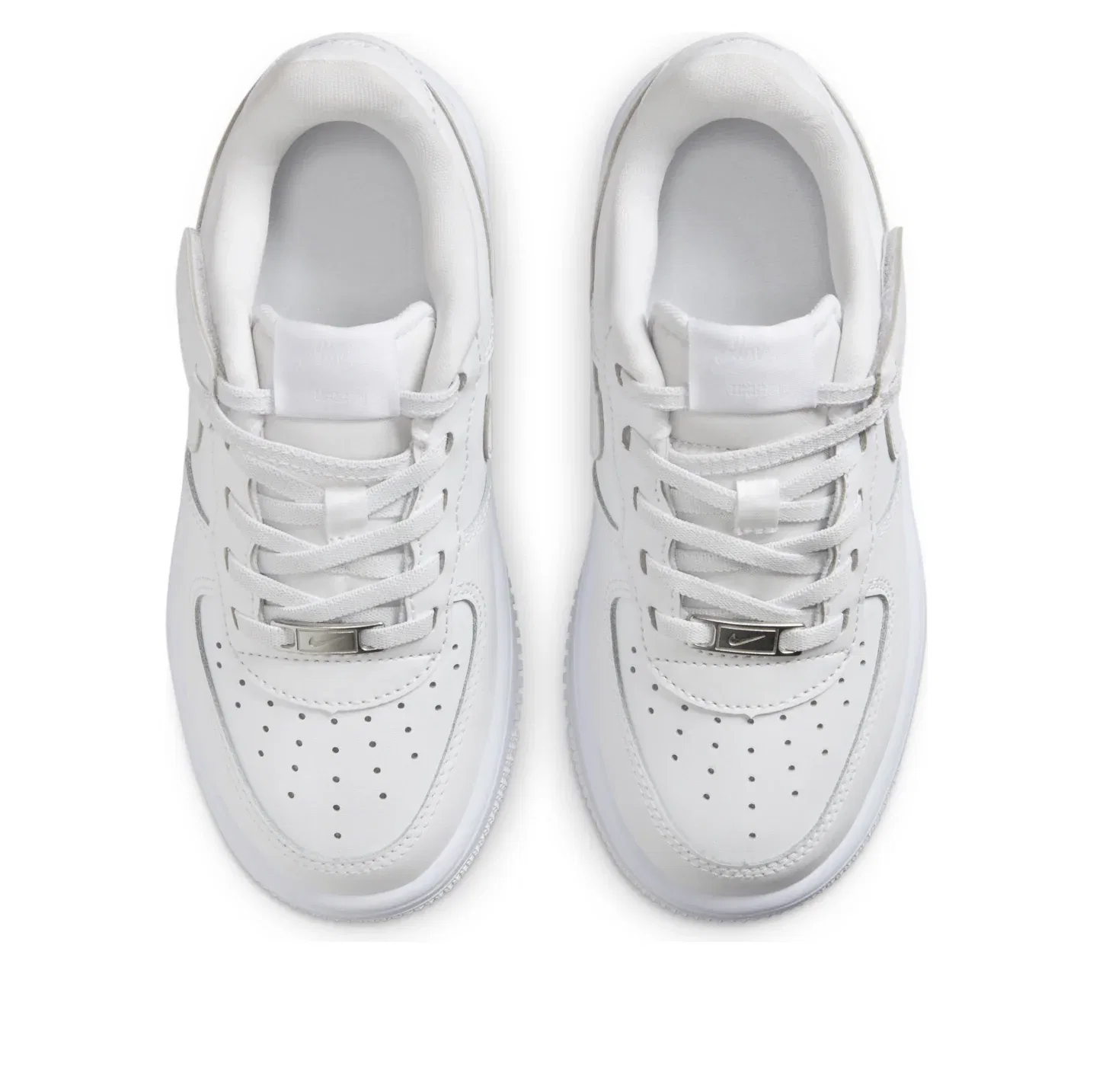 Детские кроссовки с кожаным верхом Force 1 Low EasyOn 'White' Nike, White/White/White — фото 3