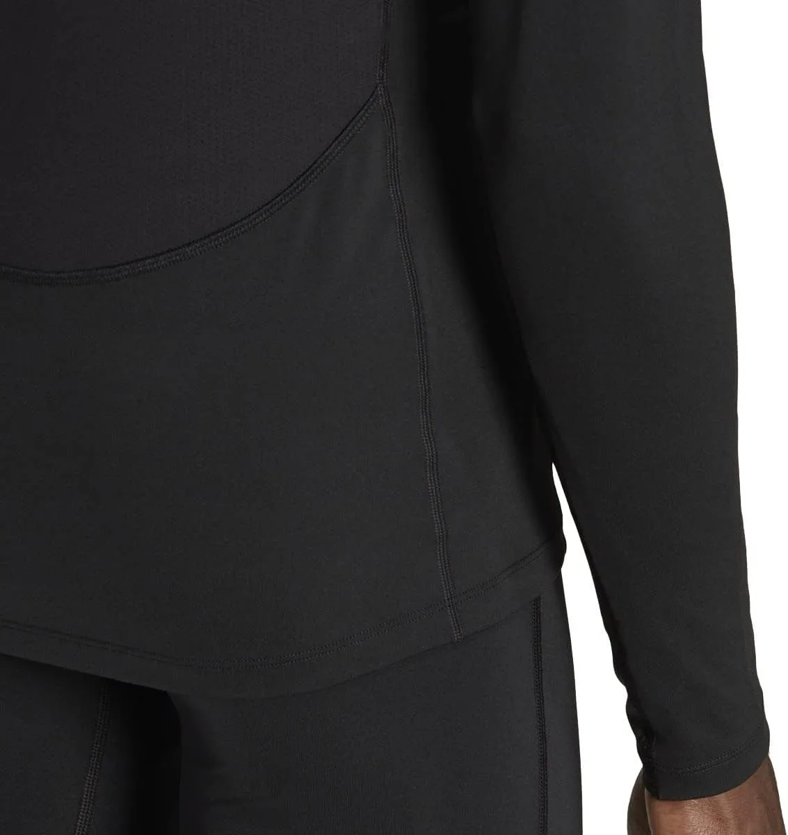 Футболка с длинным рукавом Adidas Techfit, черный — фото 4