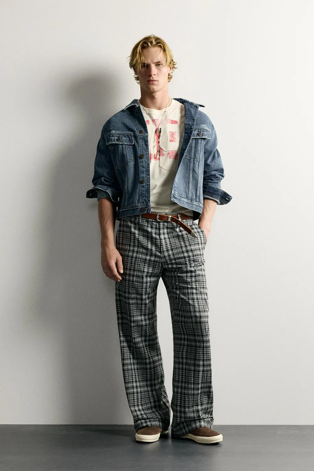 Брюки-клеш ZARA, Grey