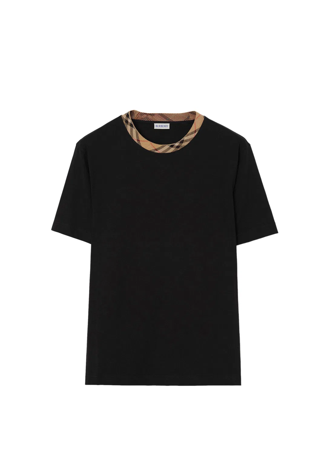 Футболка Burberry Check Trim, черный