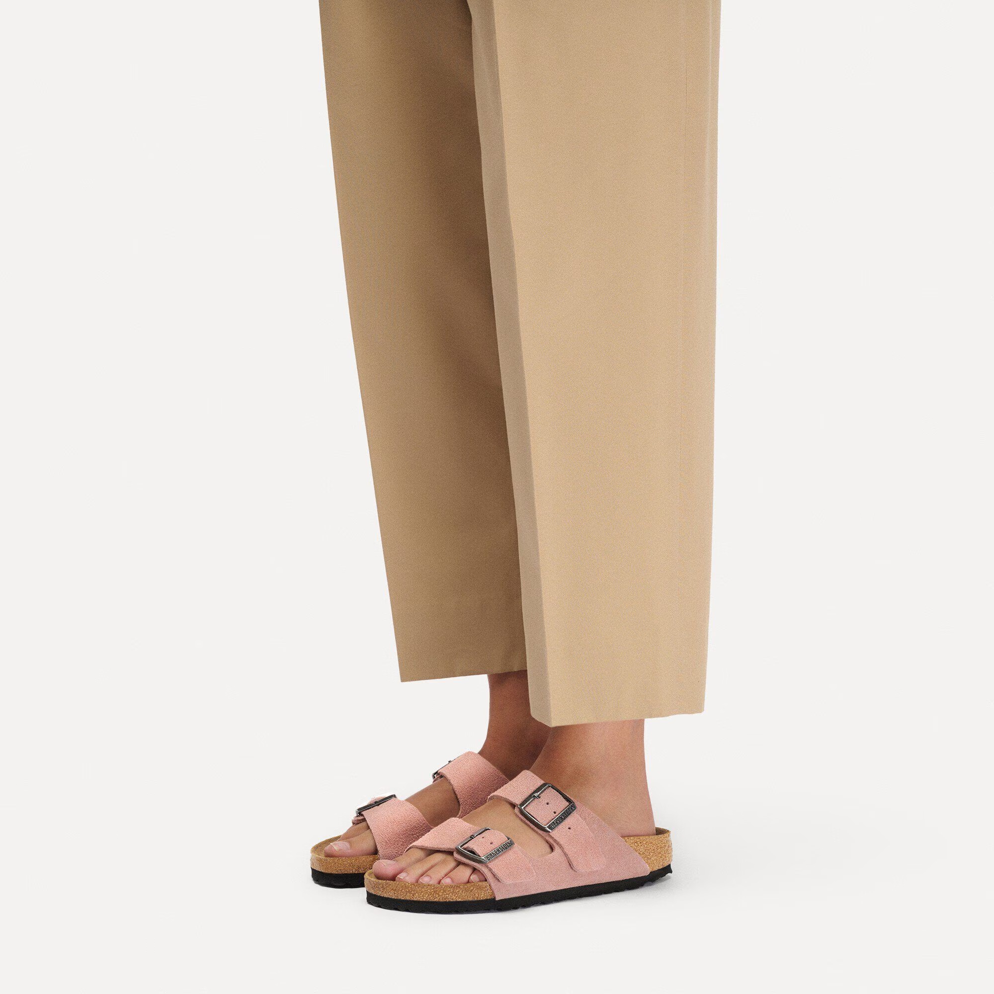 Сандалии Birkenstock Arizona Suede Leather узкие, розовый — фото 3
