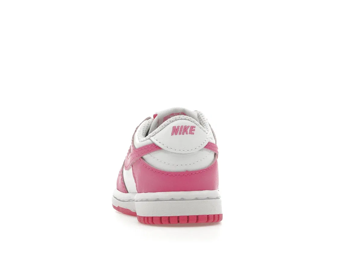Детские кроссовки для мальчиков и девочек с контрастным дизайном Nike Dunk Low Nike, White/Laser Fuchsia — фото 4