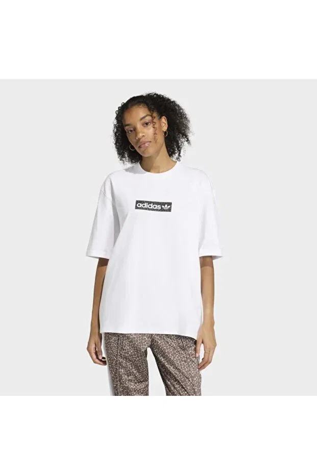 Женская футболка с принтом Adidas, White