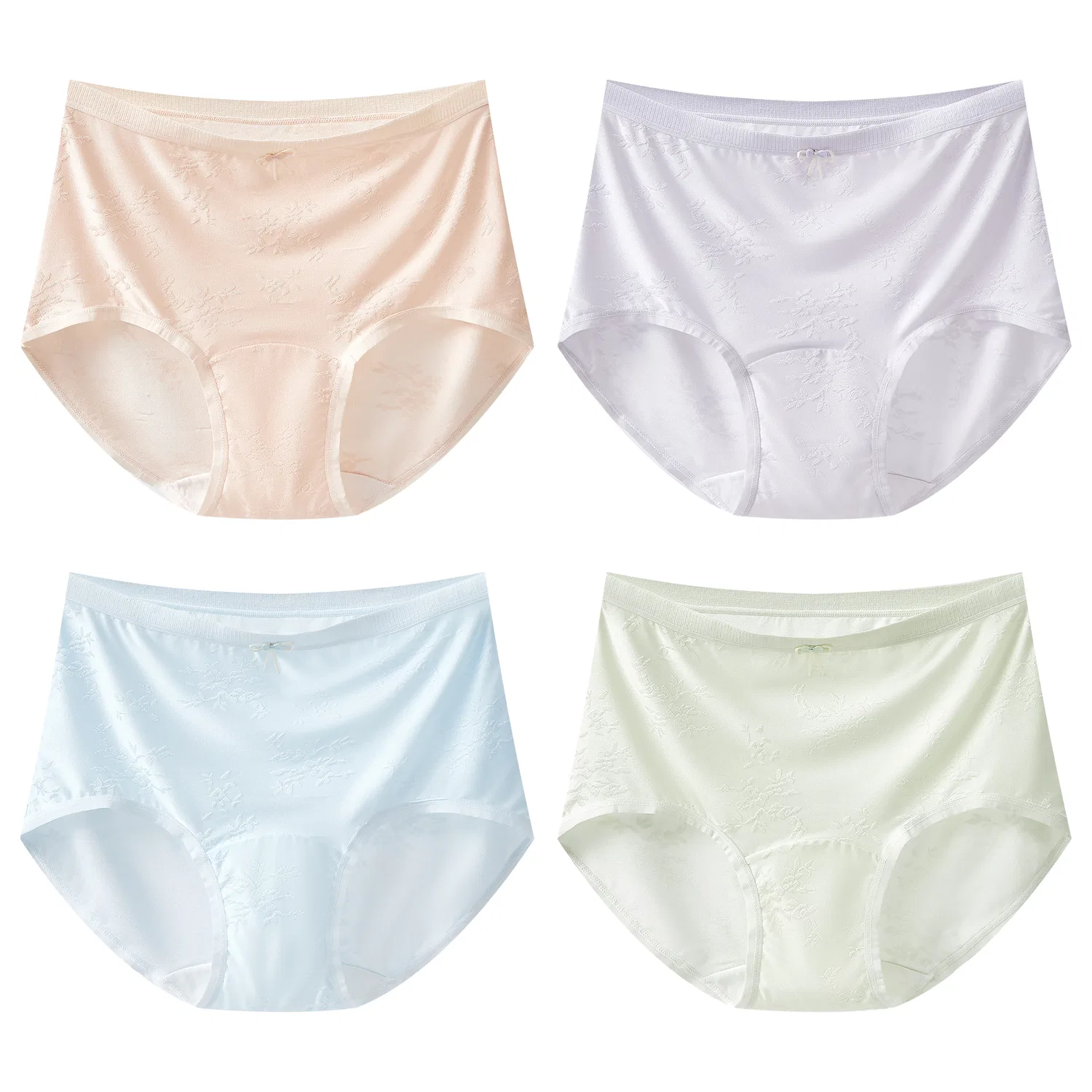 Детские трусы для девочек 4-комплект Red Bean, 4-Pack [Skin Tone + Grayish Purple + Light Green + Light Blue]