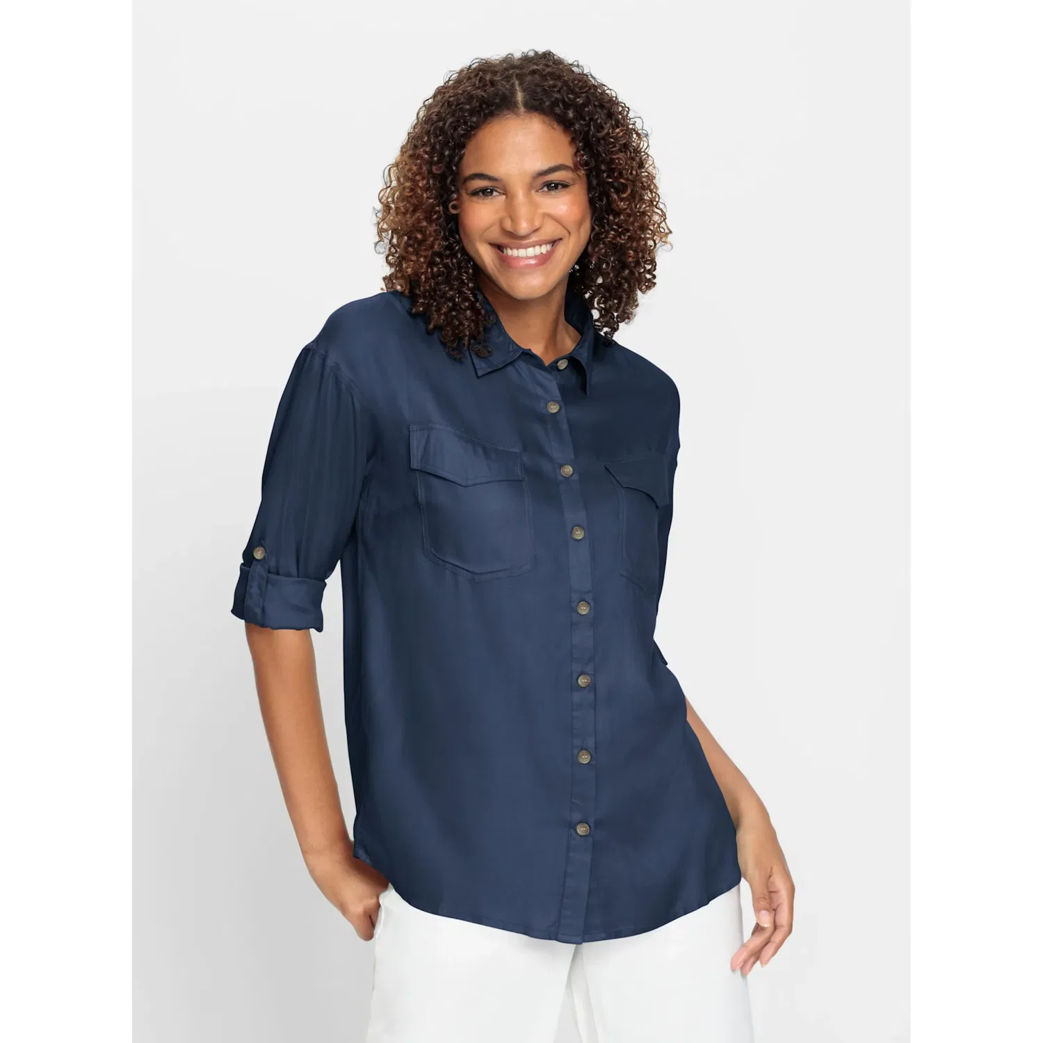 Женская блуза рубашечного кроя Casual Looks, Dark Blue