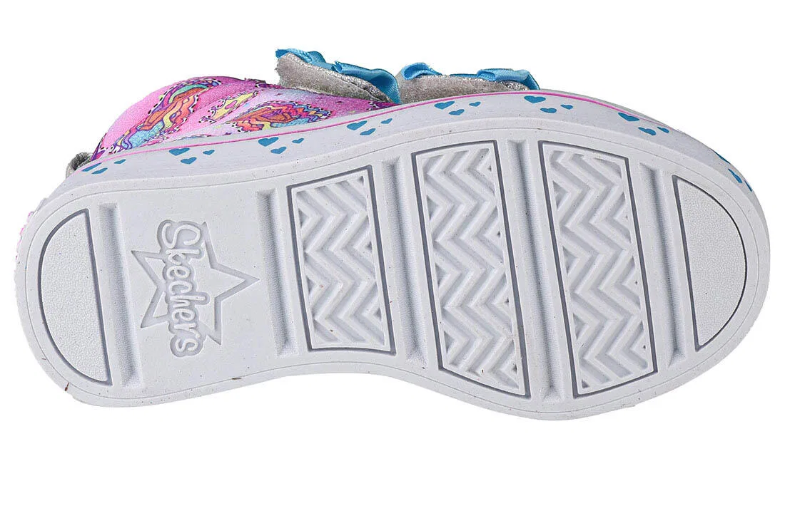 Детские кроссовки для девочек со светящейся подошвой Twi-Lites Mermaid Gems Skechers, Rosa — фото 4