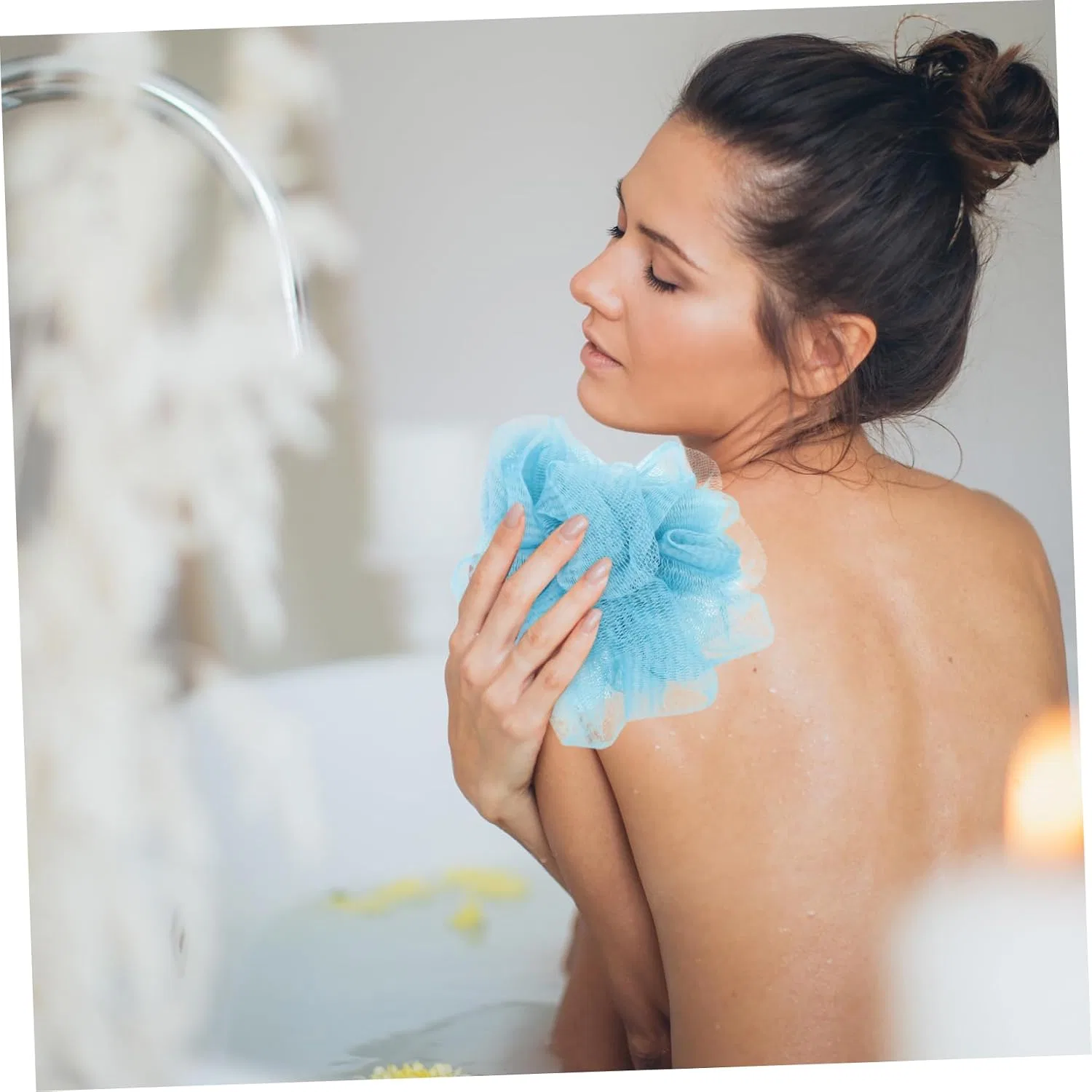 Эксфолиирующая мочалка-перчатка MAGICLULU, 15 шт, Sky Blue — фото 3
