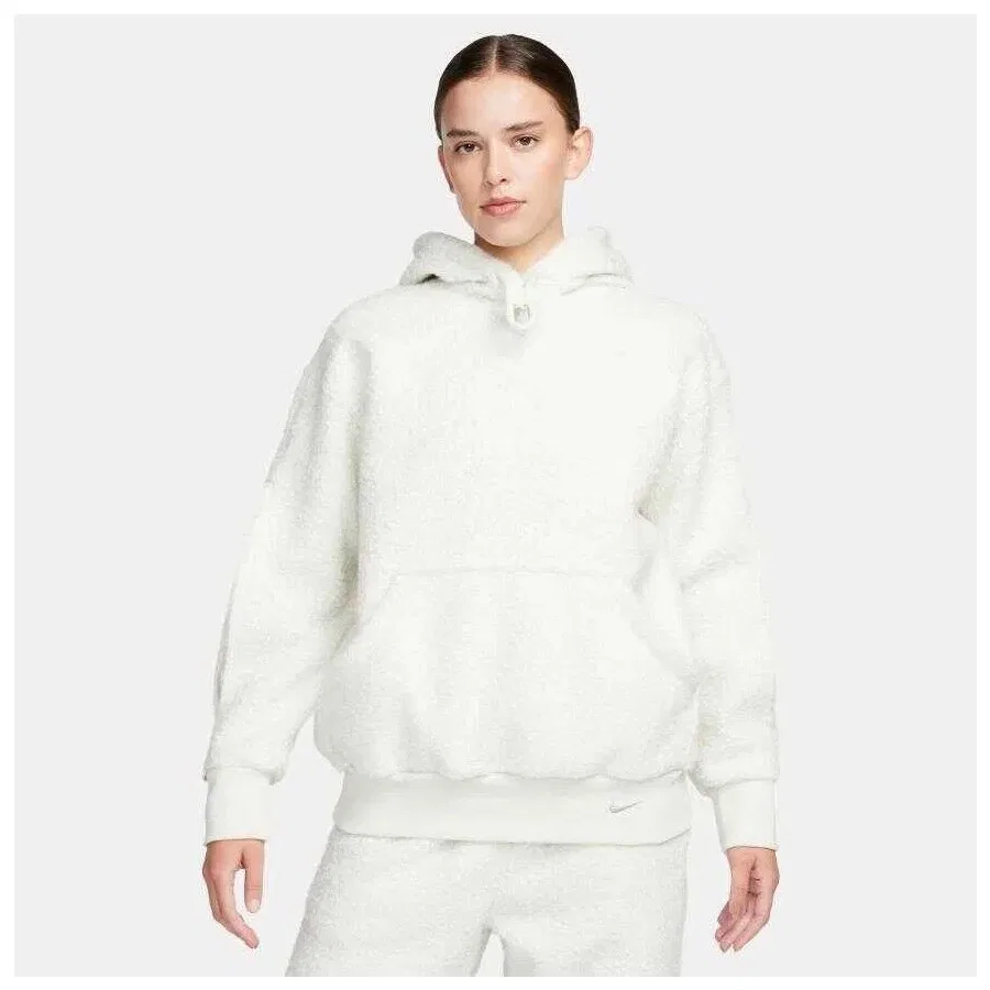 Женский свитшот-худи оверсайз с флисом Nike Sportswear Collection Sherpa Hoodie, Nike, Белый