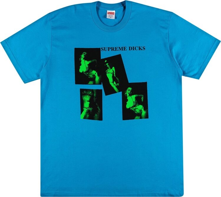 

Футболка Supreme Dicks Tee 'Bright Blue', синий