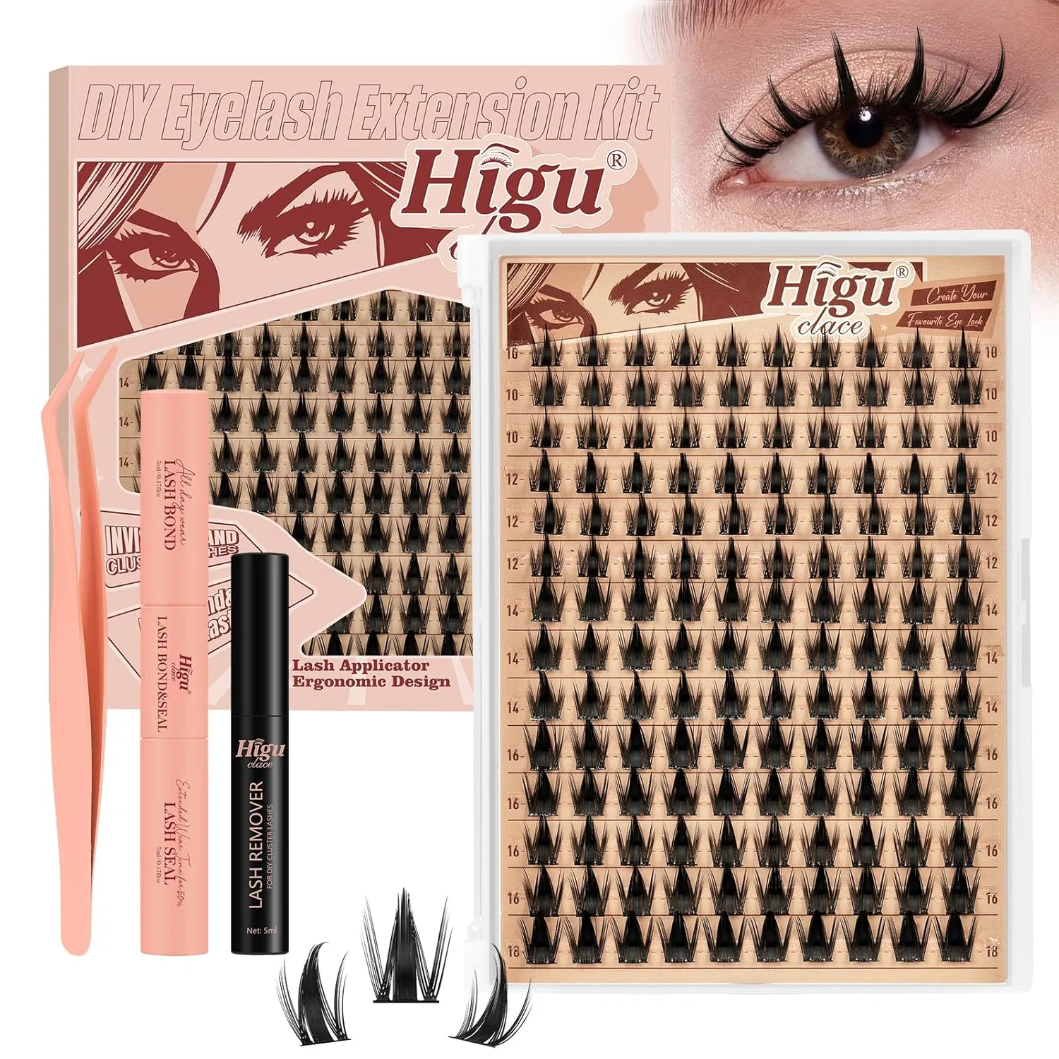 Набор для наращивания ресниц «Eyelash Extensions Set Mixed» от Higu clace Higu Clace, Cluster Lashes D 10-16Mm Xyt