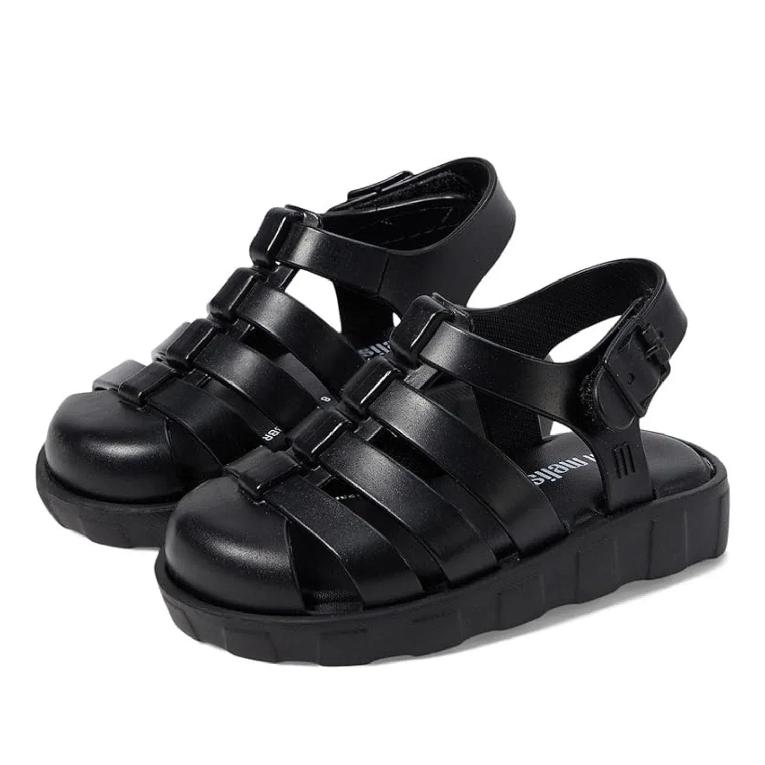 Детские сандалии для девочек с круглым носом Mini Melissa Megan BB, черный