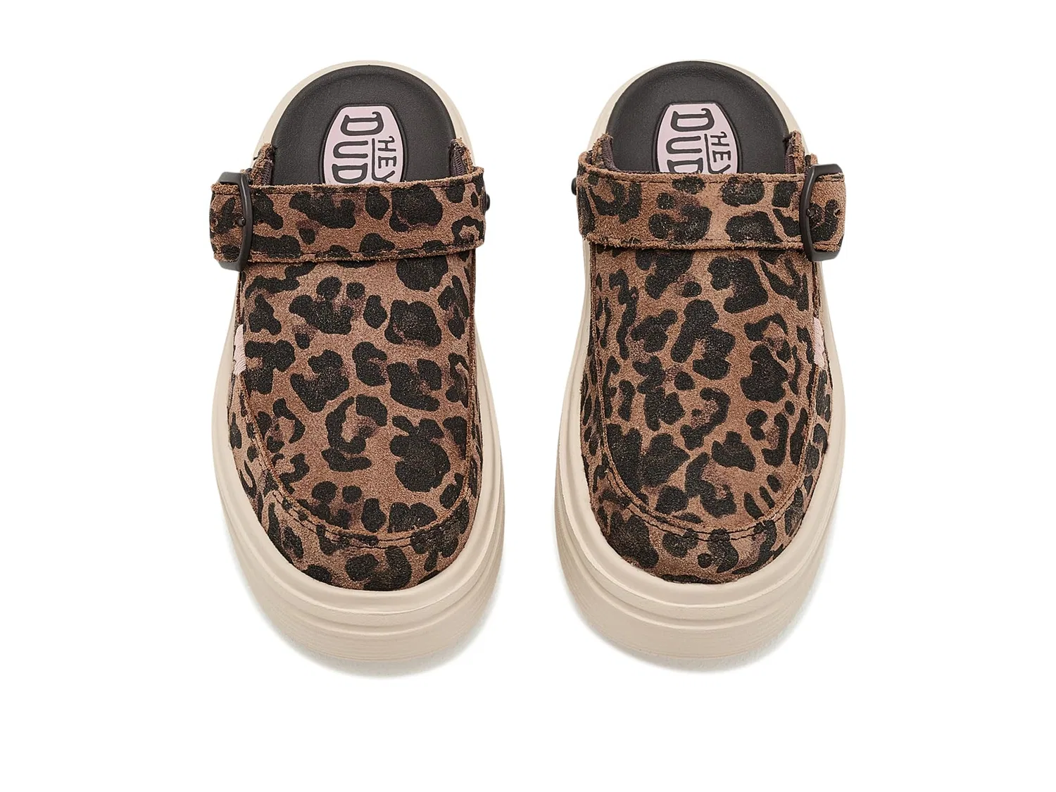 Сабо на платформе Austin Lift Clog (для маленьких и больших детей) Hey Dude Kids, Brown Leopard — фото 3
