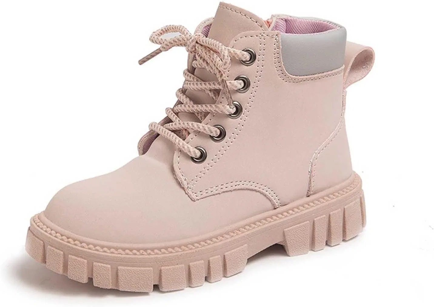 Детские ботинки с боковой молнией и шнуровкой Western Boot, Pink