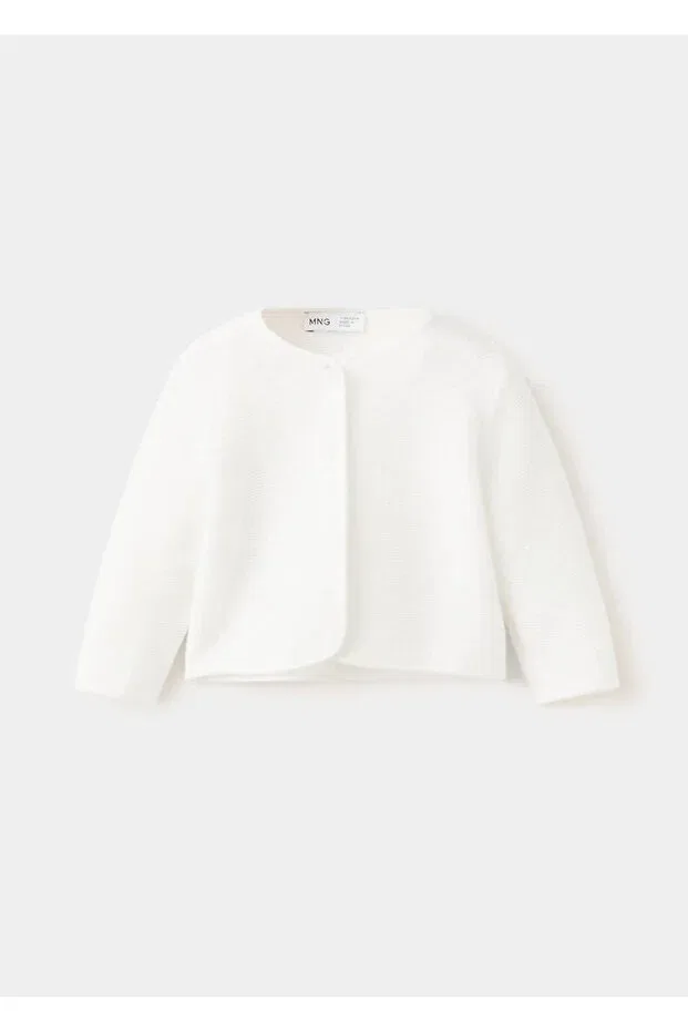 Детский кардиган для девочек с геометрическим принтом Mango Baby, Off White