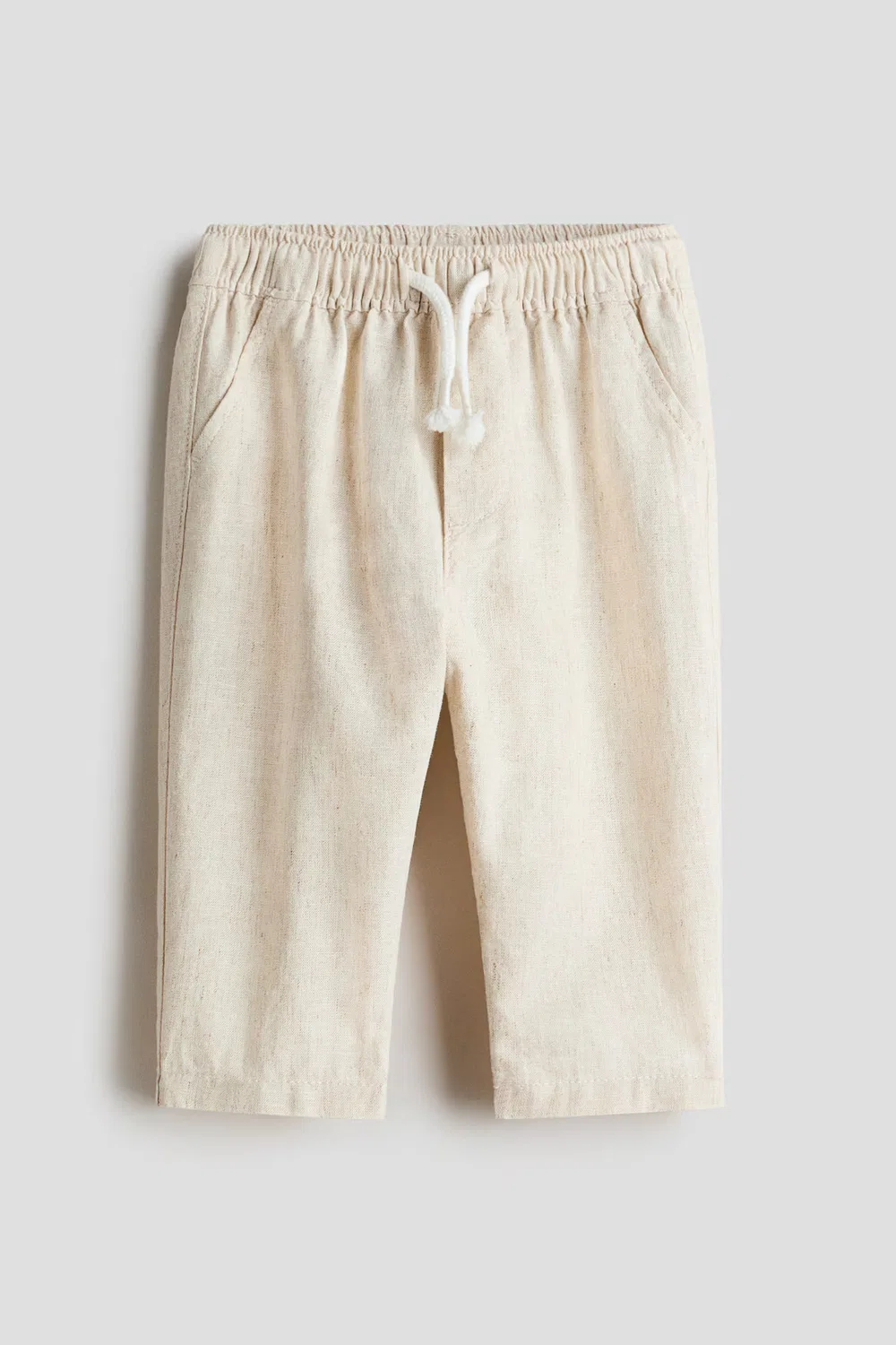 Брюки из льняной смеси H&M, Hellbeige