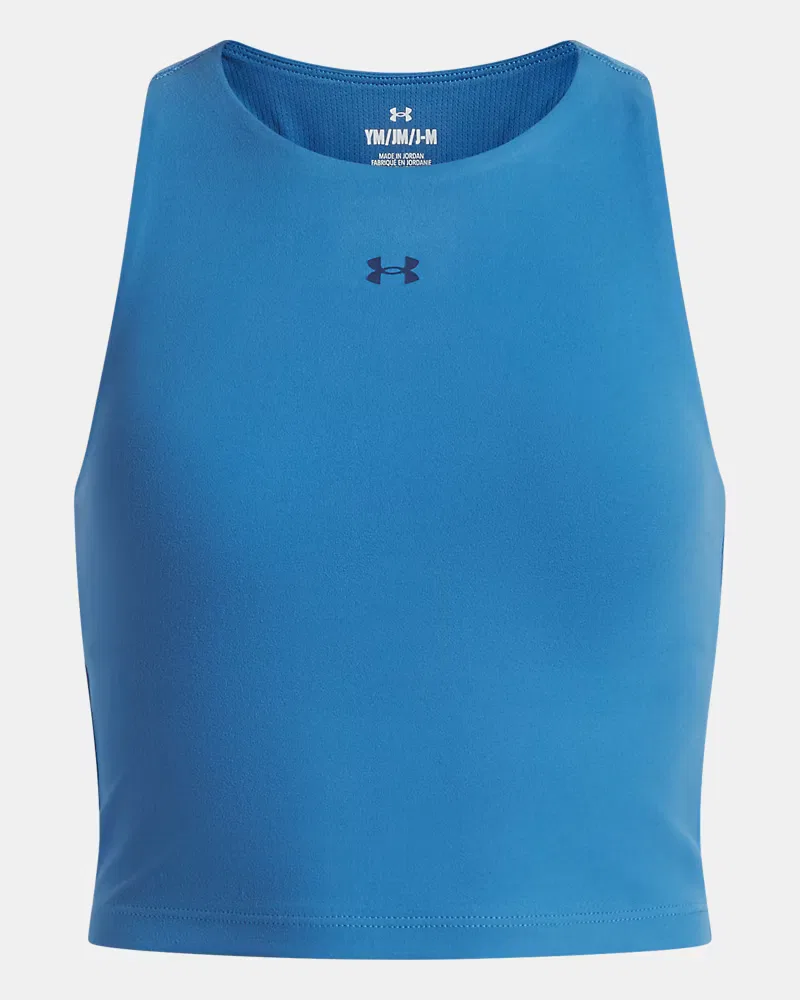 Майка для девочек со встроенным бра-топом UA Motion UnderArmour, Aegean Blue/Blackout Navy