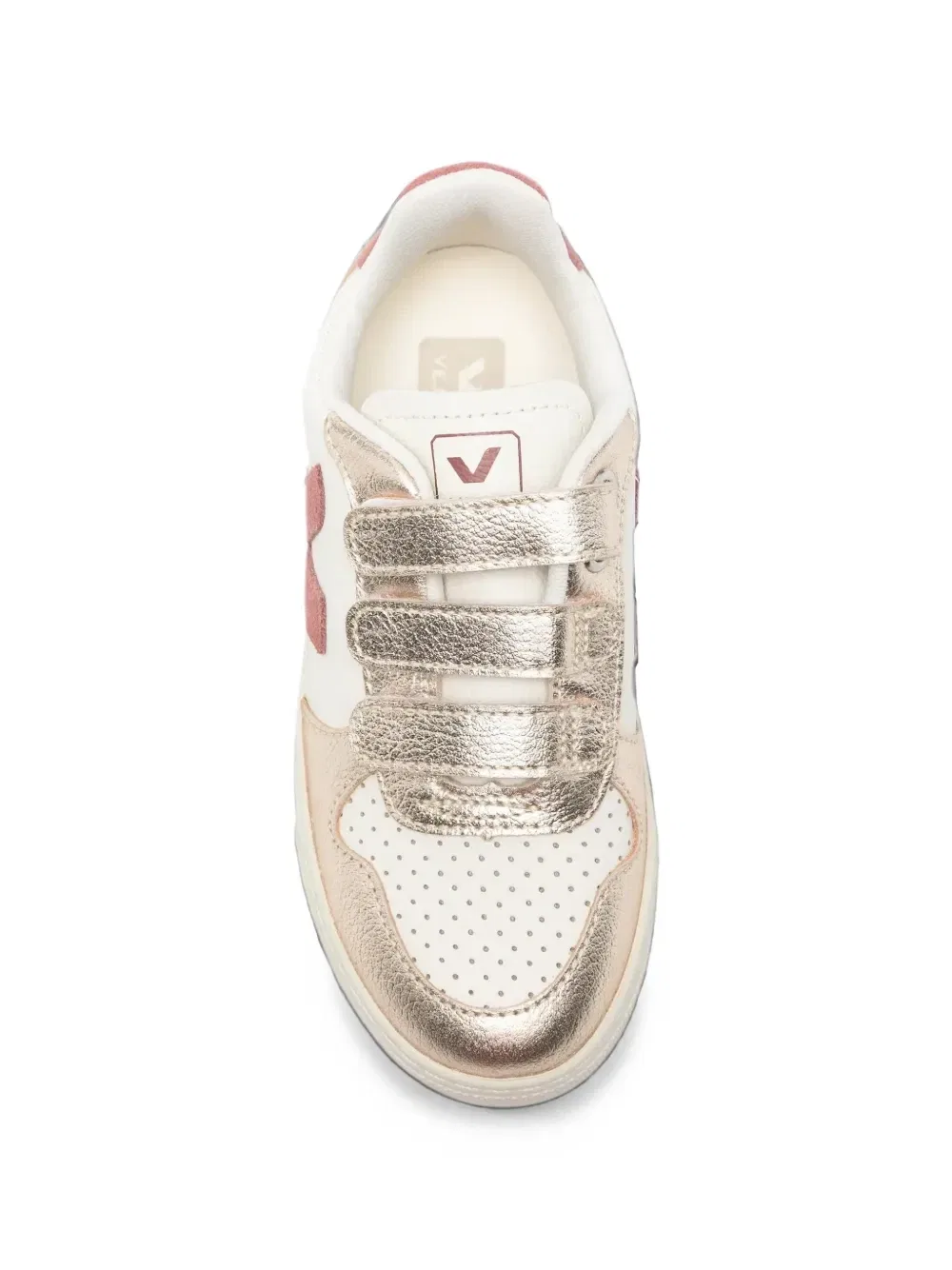 Кроссовки V-10 из кожи на липучке VEJA Kids, белый — фото 4