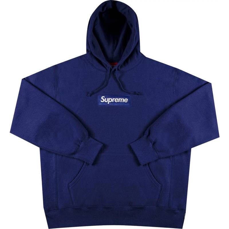 

Худи Supreme Box Logo, темно-синий