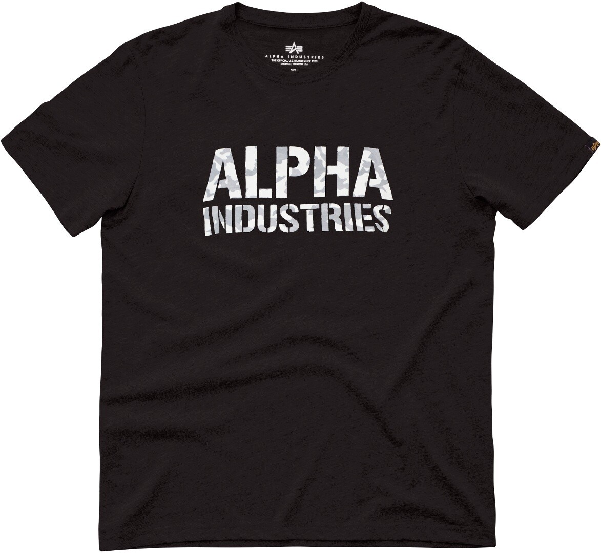 

Футболка Alpha Industries Camo Print, черно-белая