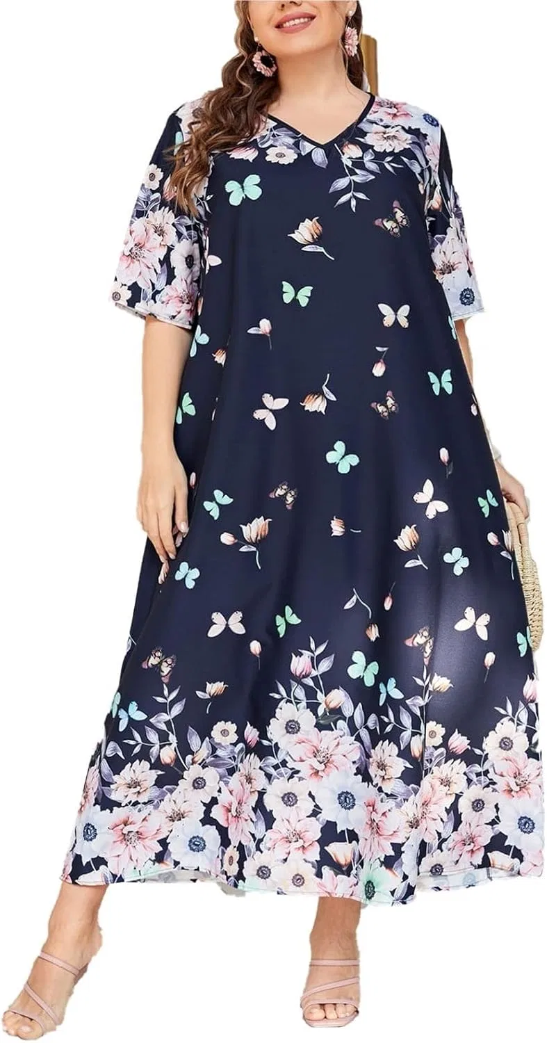 Женское повседневное платье с принтом Oversize Generic, Blue