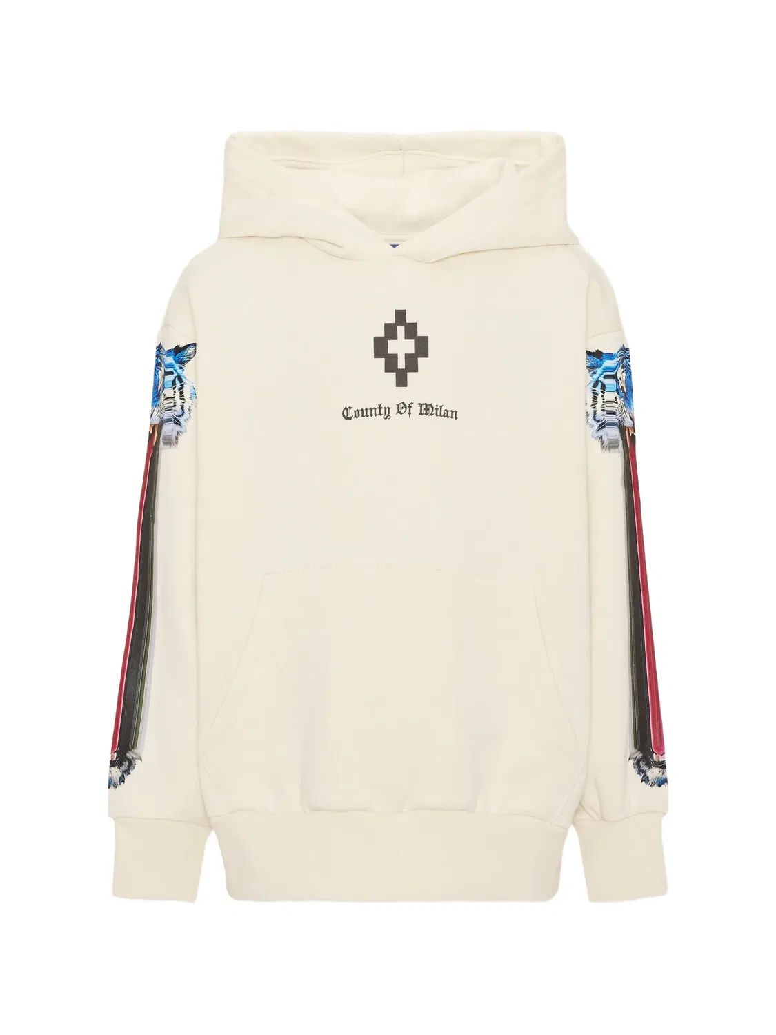 Худи с тигровым принтом Marcelo Burlon County of Milan, нейтральные
