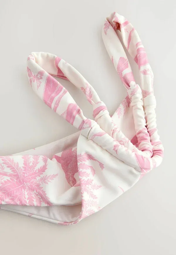 Бикини-трусы с принтом, модель Tanga fit, Next, cream pink floral, розовый — фото 3