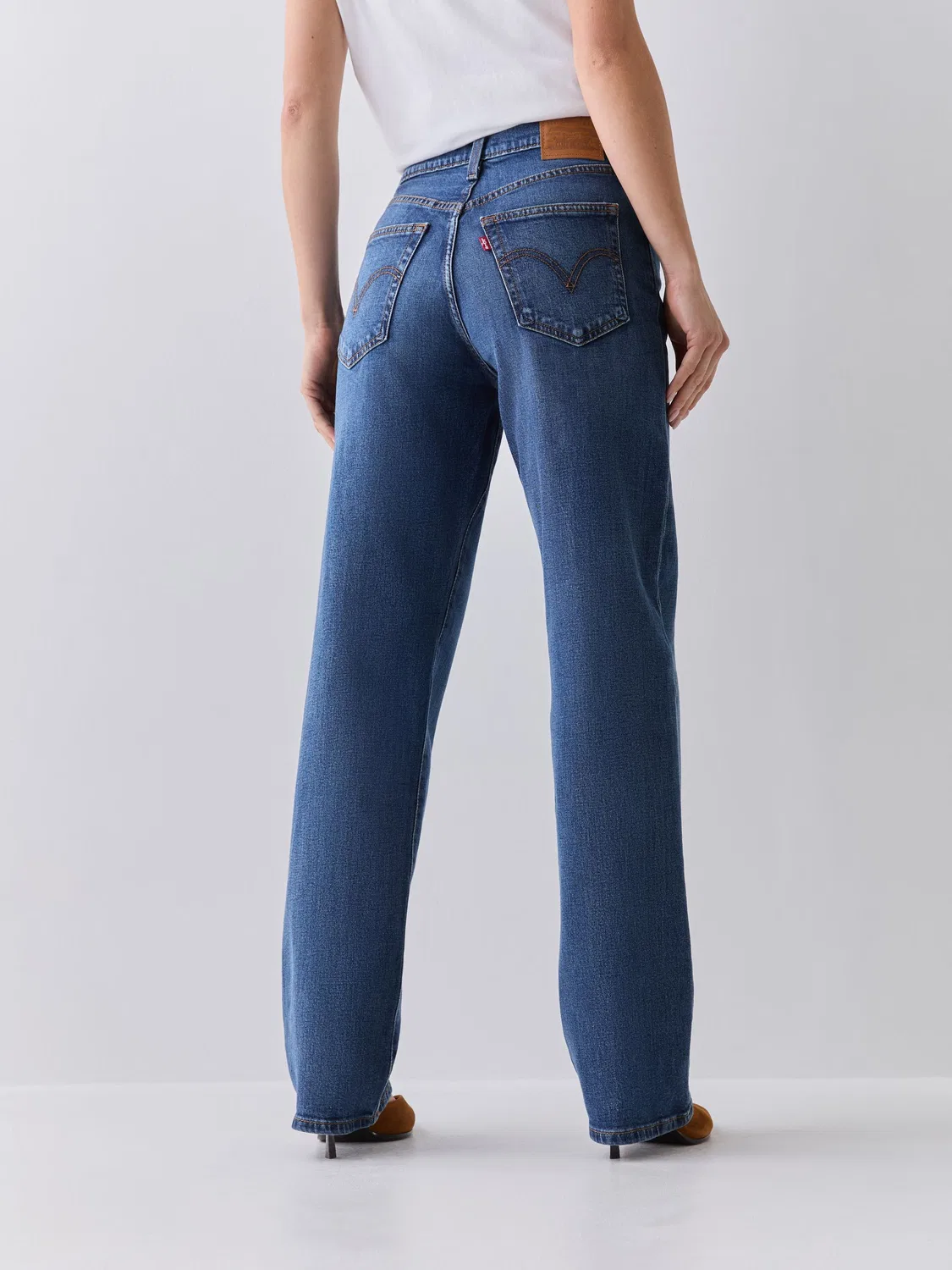 Джинсы с высокой посадкой и клешем Levi's, Select Us Blue — фото 3