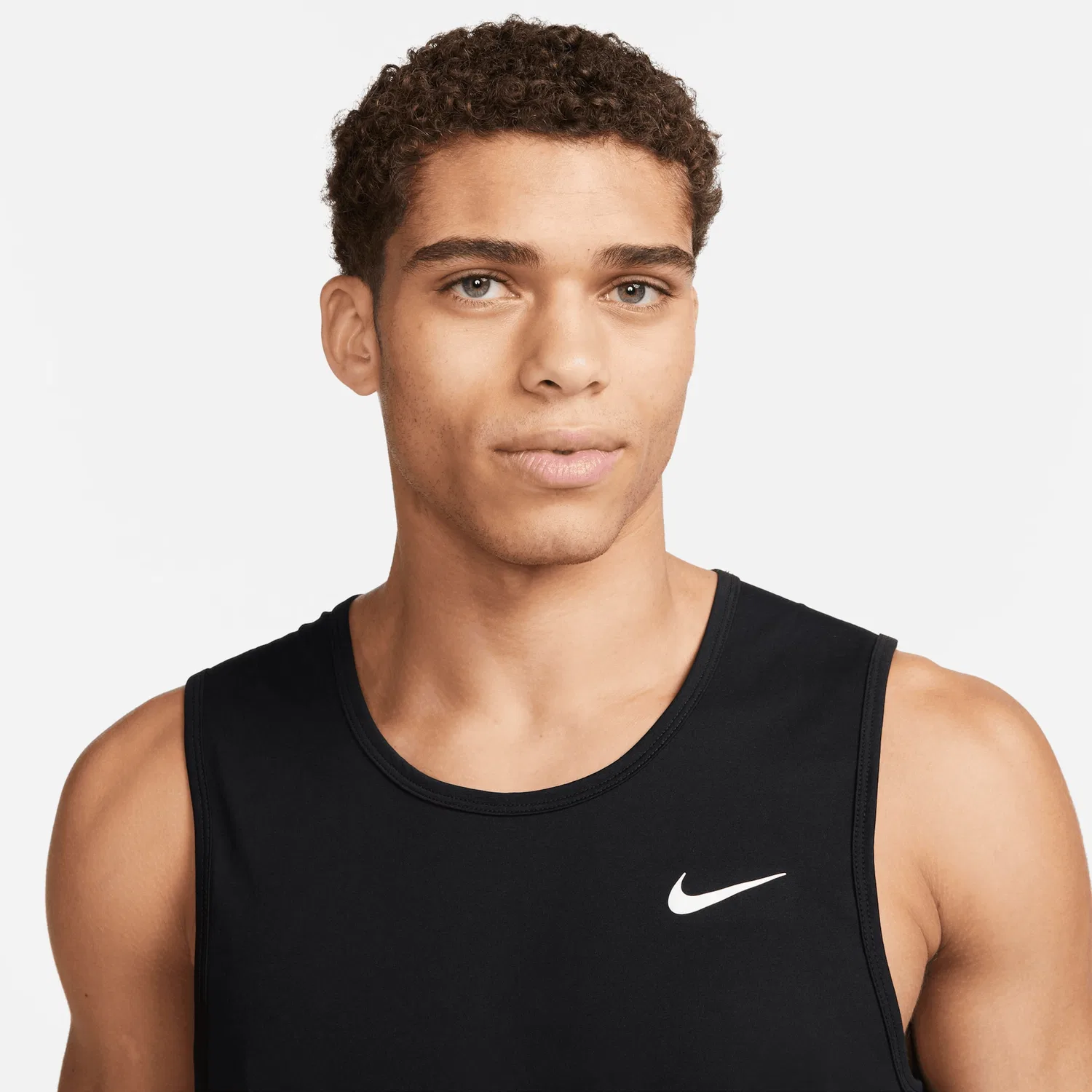 Мужской фитнес-топ с технологией Dri-FIT Nike, Black/White — фото 4