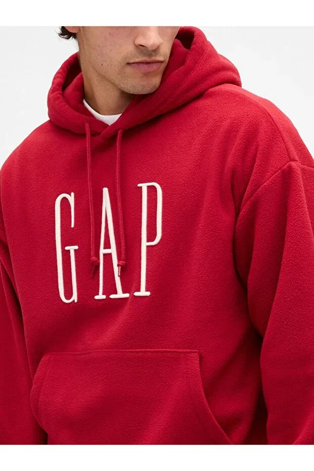 Мужские свитшот с принтом D Logo Gap, Red-000 — фото 3