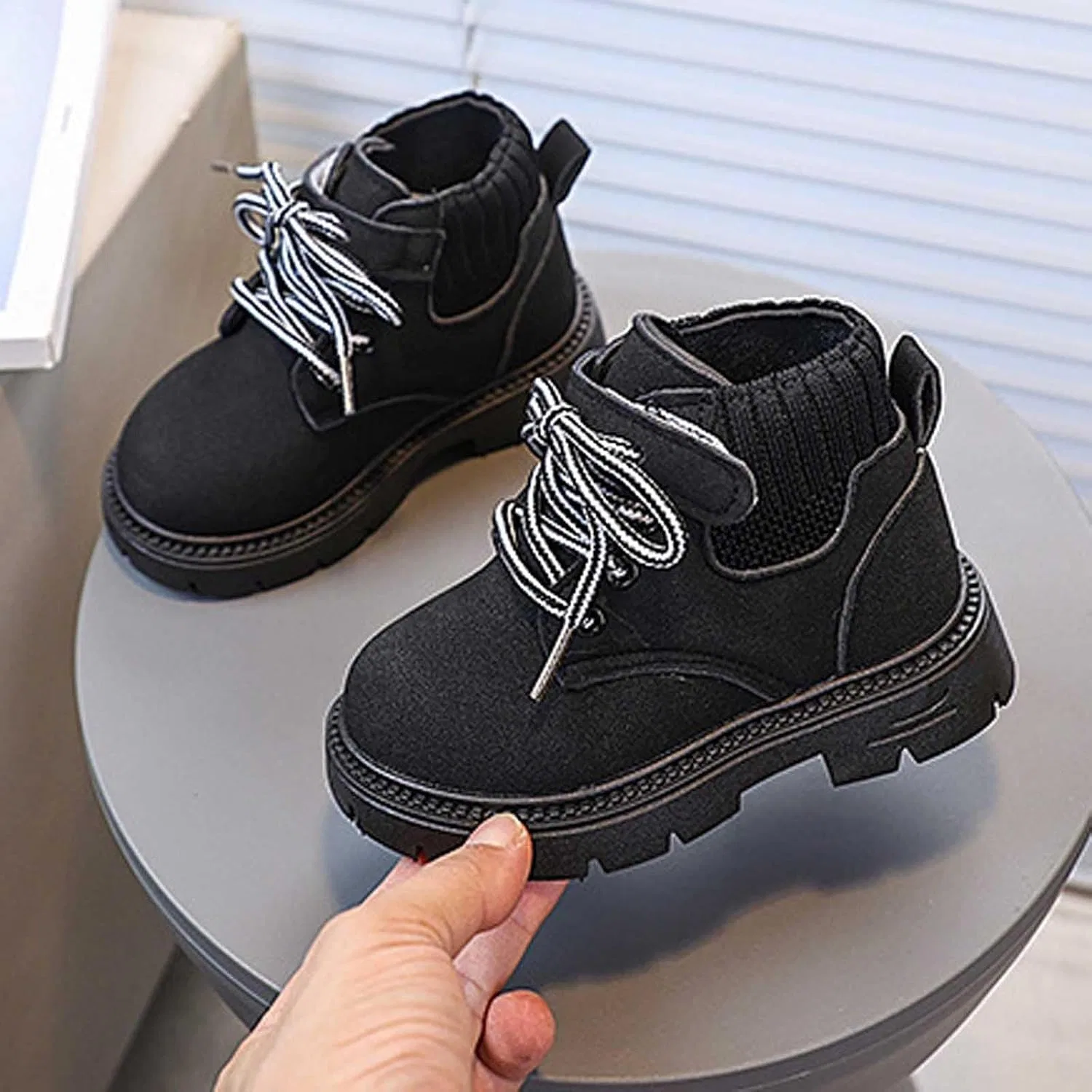 Детские ботинки для походов с боковой молнией и шнуровкой, модель Hiking Boots — фото 2