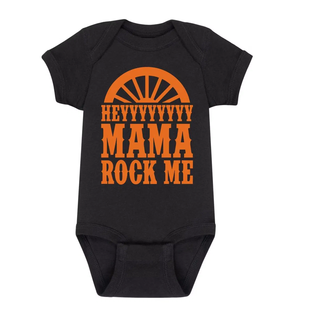 Боди-комбинезон с принтом Hey Mama Rock Me Baby Instant Message, Black