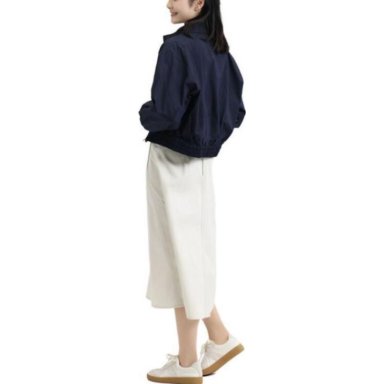 Хлопковая короткая куртка UNIQLO, 69 темно-синий — фото 3