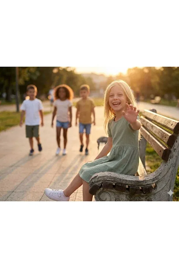 Детское платье для девочек хлопковое Hilal Akıncı Kids, Green