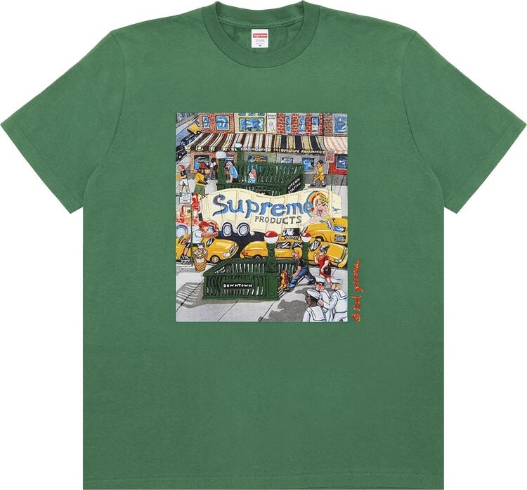 

Футболка Supreme Manhattan Tee 'Light Pine', зеленый