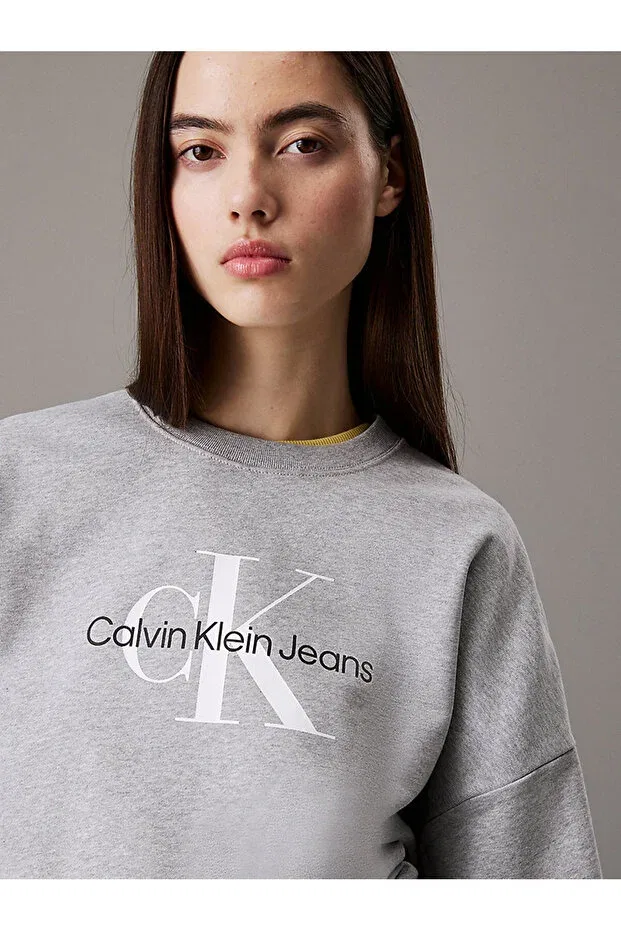 Женские свитшот с длинным рукавом Calvin Klein, Gray — фото 3