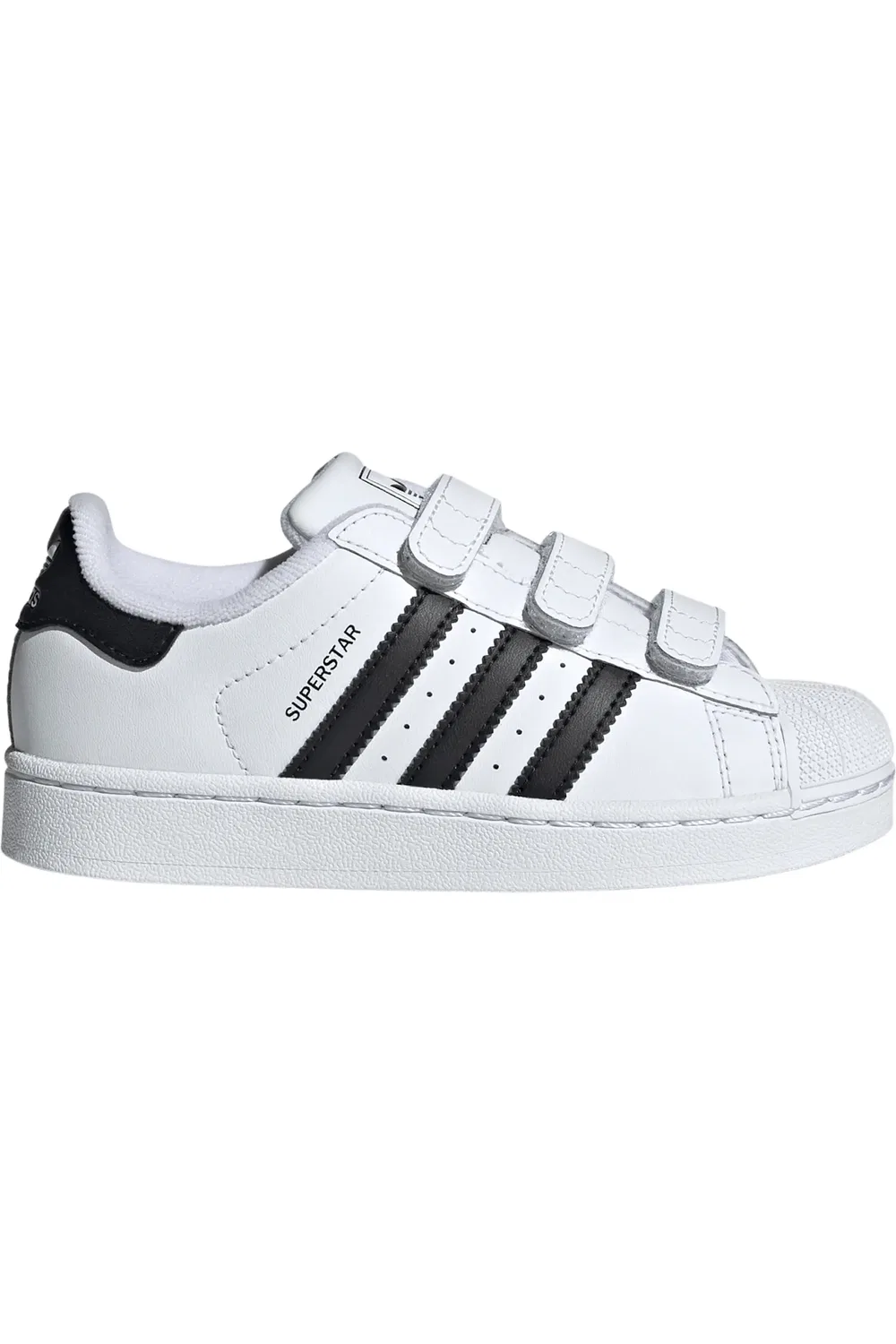 Кроссовки детские на липучках Superstar II CF C adidas, белый/черный/белый — фото 3