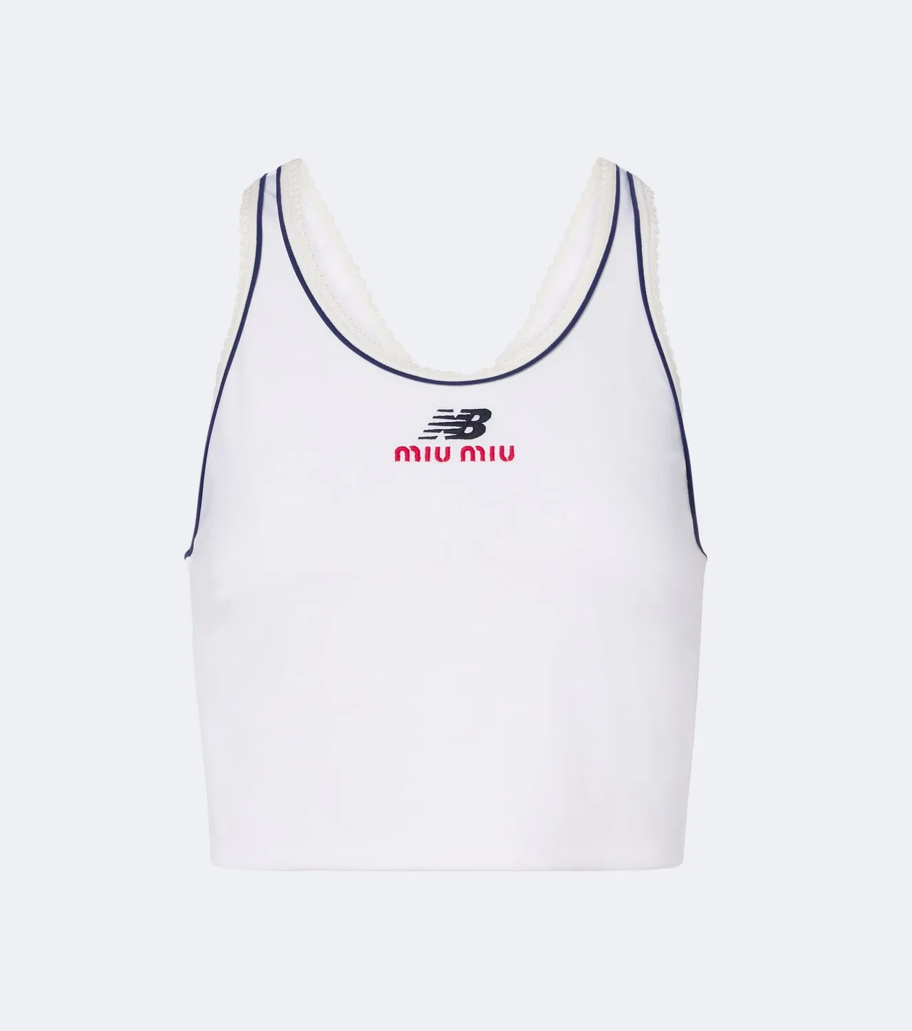 Майка-топ укороченный x New Balance Miu Miu, белый