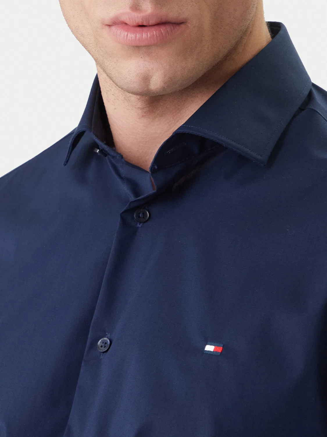 Мужская рубашка приталенного кроя Tommy Hilfiger, темно-синий — фото 4