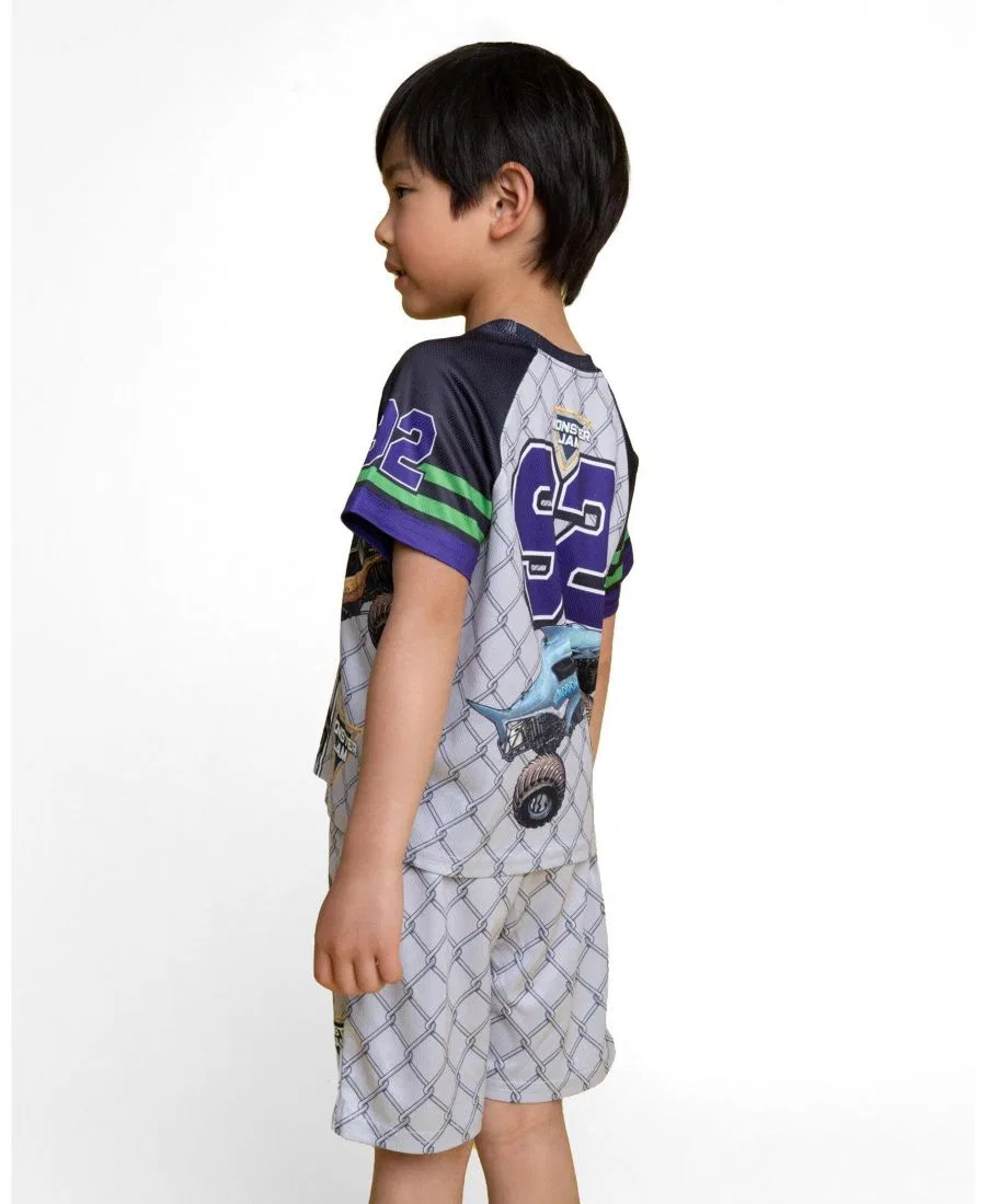 Спортивный комплект из футболки и шорт с принтом Monster Jam Monster Jam, Grey Monster Jam — фото 2