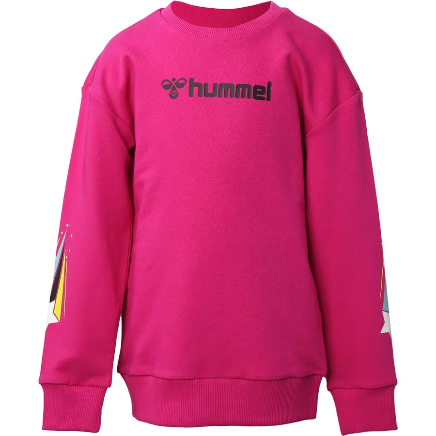 Детский свитшот с круглым вырезом, с принтом, ELIE, Hummel, Розовый