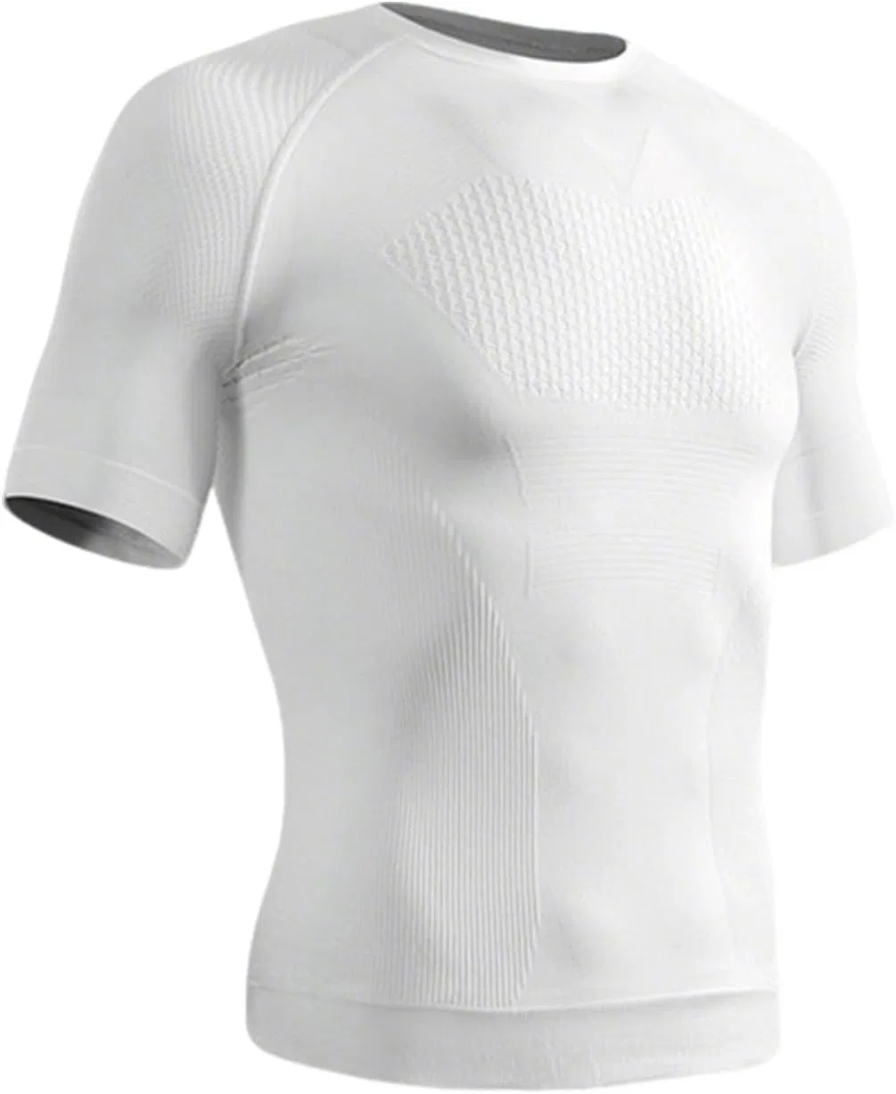 Мужская компрессионная футболка с круглым вырезом Quick Dry, White