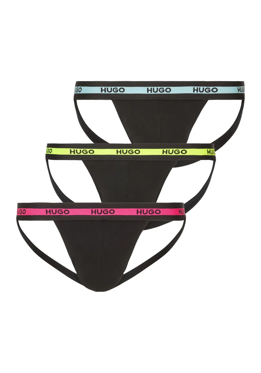 

HUGO Стринги для нижнего белья "JOCKSTR TRIPL PLANET" (3 шт.), с вырезами Hugo Underwear, черный