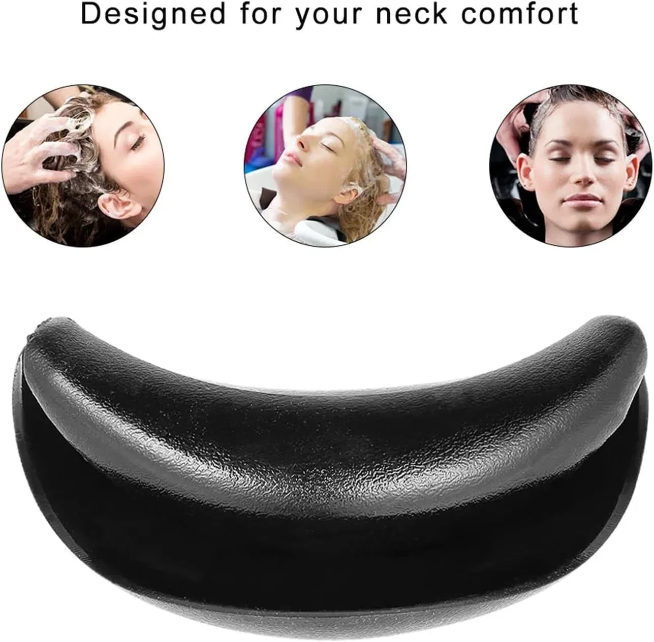 Подушка для шеи силиконовая с поддержкой, DYYEUAVT, Black — фото 2